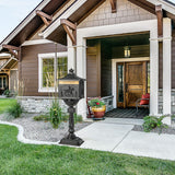 Retro Cast Aluminum Mailbox Security Postal Letter Box with Baffle Door-Black