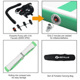 10 Feet Inflatable Gymnastics Tumbling Mat with Pump-Green