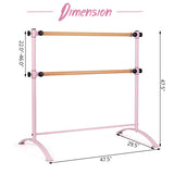 4 Foot Portable  Freestanding Double Ballet Barre-Pink