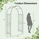 Garden Arch Arbor Trellis Patio Plant Stand Rack Archway-Black