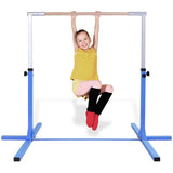 Adjustable Gymnastics Horizontal Bar for Kids-Blue