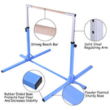 Adjustable Gymnastics Horizontal Bar for Kids-Blue